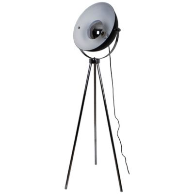 Lampadaire Selinda GoodHome E27 IP20 10W noir l.61 x H.153 cm