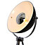 Lampadaire Selinda GoodHome E27 IP20 10W noir l.61 x H.153 cm