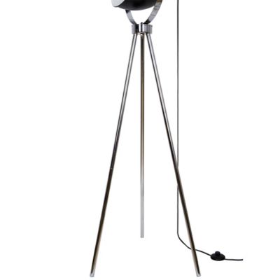 Lampadaire Selinda GoodHome E27 IP20 10W noir l.61 x H.153 cm