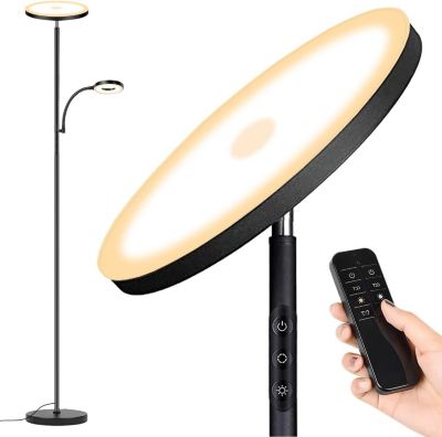 Lampadaire sur Pied avec Télécommande et Contrôle Tactile 36W 3200LM noir