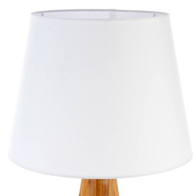 Lampadaire trépied "Bahi" - bambou et blanc H160 cm - Atmosphera