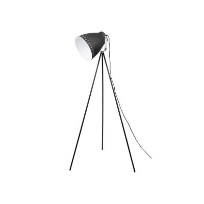 Lampadaire trépied design style cinéma Noir, H. 145 cm, MINGLE
