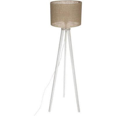 Lampadaire trépied Elva H143 Atmosphera - Blanc et naturel - Bois - Panneaux de particules - Style ethnique