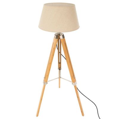 Lampadaire trépied Runo - bambou et ivoire H145 cm - Atmosphera