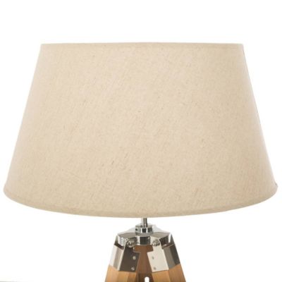 Lampadaire trépied Runo - bambou et ivoire H145 cm - Atmosphera