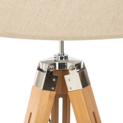 Lampadaire trépied Runo - bambou et ivoire H145 cm - Atmosphera