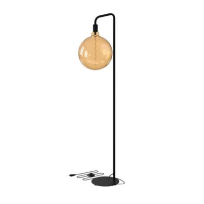 Lampadaire U-line métal noir E27 H.155cm Calex