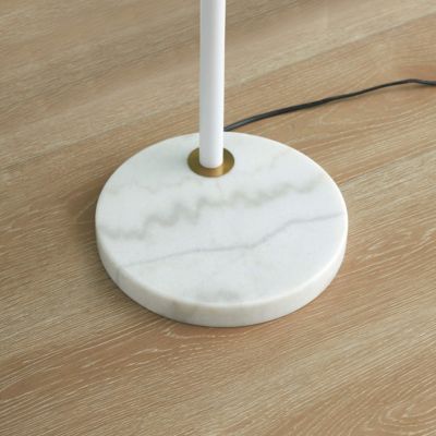 Lampadaire ultra epuré blanc et laiton - Molia