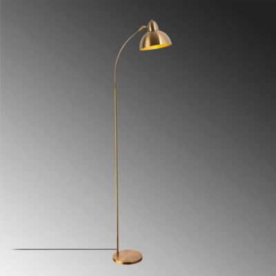 Lampadaire vintage cuivré avec abat-jour orientable SILE