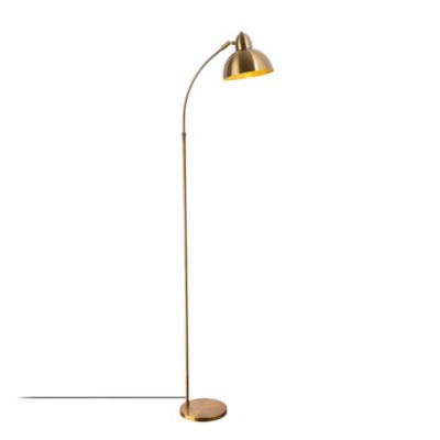 Lampadaire vintage cuivré avec abat-jour orientable SILE