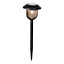 Lampe à piquer extérieur LED à énergie solaire IP44 0.2 W blanc chaud H.41 x l.12,6cm noir