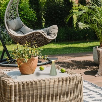Lampe à poser au sol d'extérieur solaire rechargeable Belem LED intégrée vert 1.6W Corep