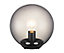 Lampe à poser Barool E27 IP20 verre fumé