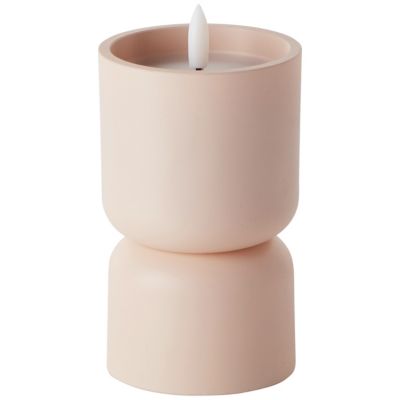 Lampe à poser bougie LED Lovere beige IP44 H.14cm Brilliant