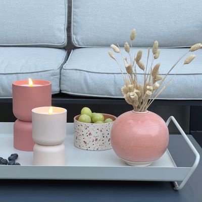 Lampe à poser bougie LED Lovere beige IP44 H.14cm Brilliant