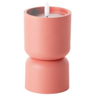 Lampe à poser bougie LED Lovere terracotta IP44 H.14cm Brilliant