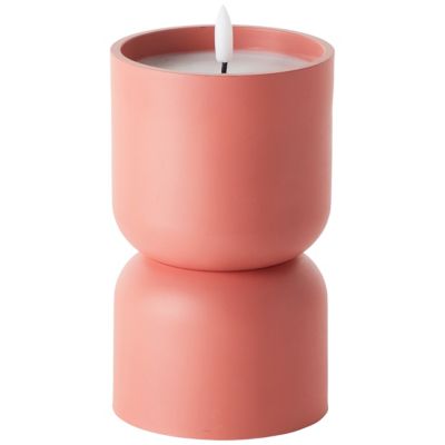 Lampe à poser bougie LED Lovere terracotta IP44 H.17cm Brilliant