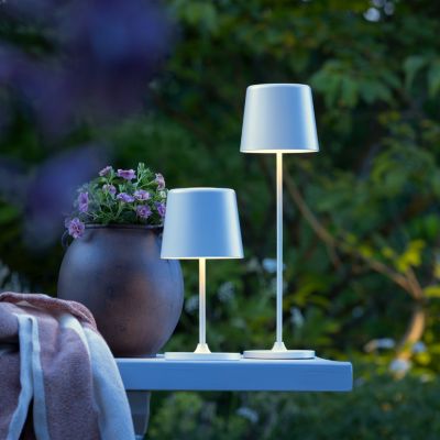 Lampe à poser d'extérieur LED integrée rechargeable USB Kaami blanc IP44 2W 310lm Brilliant