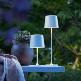 Lampe à poser d'extérieur LED integrée rechargeable USB Kaami blanc IP44 2W 310lm Brilliant