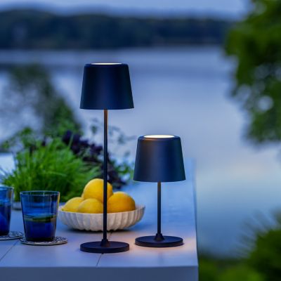 Lampe à poser d'extérieur LED integrée rechargeable USB Kaami noir IP44 2W 310lm Brilliant