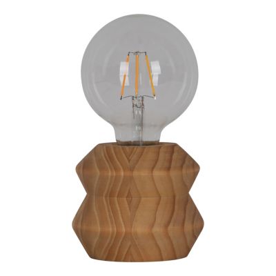 Lampe à poser effet bois E27 Ø11 x H.9cm 25W GoodHome Hoopoe