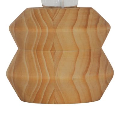 Lampe à poser effet bois E27 Ø11 x H.9cm 25W GoodHome Hoopoe