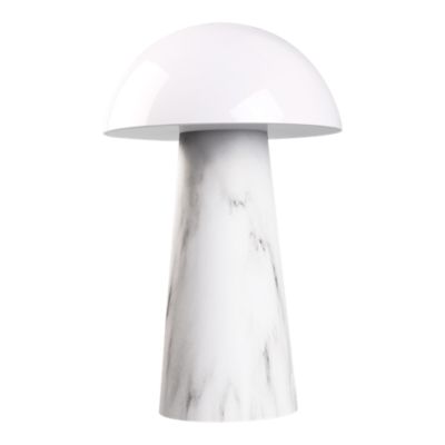 Lampe à poser effet marbre blanc LED intégrée H. 20 cm IP 44 GoodHome Varitas