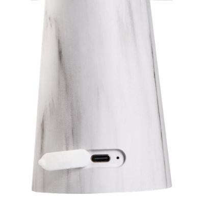 Lampe à poser effet marbre blanc LED intégrée H. 20 cm IP 44 GoodHome Varitas