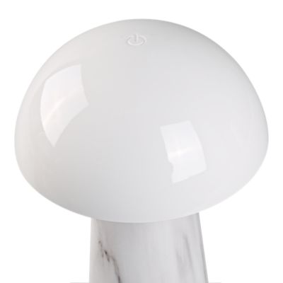 Lampe à poser effet marbre blanc LED intégrée H. 20 cm IP 44 GoodHome Varitas