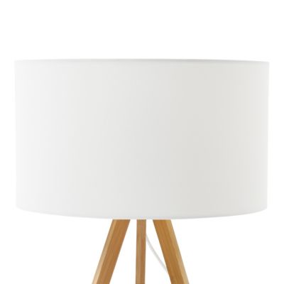 Lampe à poser en bambou E14 5W ⌀33 x H.55cm GoodHome Petronia