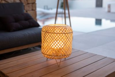 Lampe à poser en bambou sans fil Rodas IP54 900lm l.37 x H.27 cm