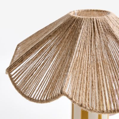 Lampe à poser en céramique à rayures vert olive H.34,5 cm Maison Paloma x Castorama