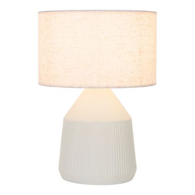 Lampe à poser en céramique blanc E27 ⌀28 x H.40cm 25W Goodhome Longclaw