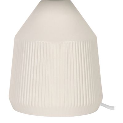 Lampe à poser en céramique blanc E27 ⌀28 x H.40cm 25W Goodhome Longclaw