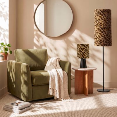 Lampe à poser en métal et plastique aspect léopard H. 30 cm Exagone Zora