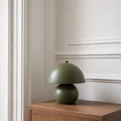 Lampe à poser en métal vert Ø 21 cm x H. 20 cm Exagone Piko