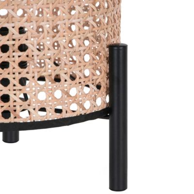 Lampe à poser en rotin E27 Ø20 x H.37cm 25W GoodHome Tonkin
