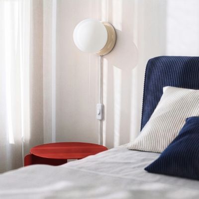 Lampe à poser en verre et céramique blanc cassé Ø15 cm G9 3 W Jumell Dono