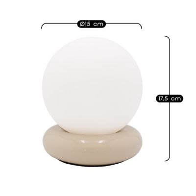 Lampe à poser en verre et céramique blanc cassé Ø15 cm G9 3 W Jumell Dono