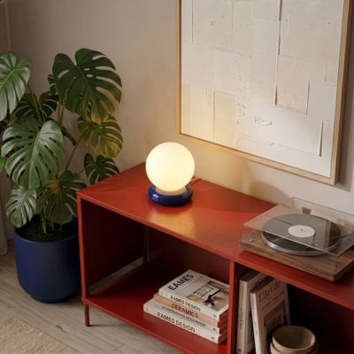 Lampe à poser en verre et céramique bleu Ø15 cm G9 3 W Jumell Dono