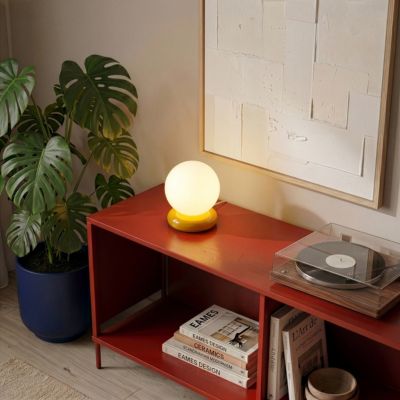Lampe à poser en verre et céramique jaune Ø15 cm G9 3 W Jumell Dono