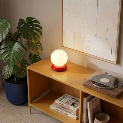 Lampe à poser en verre et céramique rouge Ø15 cm G9 3 W Jumell Dono