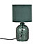 Lampe à poser en verre Livine IP20 E14 40W H.28 x Ø15 cm vert Corep