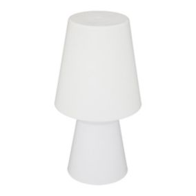 Lampe à poser extérieur Atmosphera IP44 2000W H.32,5 cm blanc