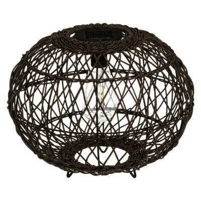 Lampe à poser extérieur solaire Atmosphera IP44 2700W H.32 cm marron