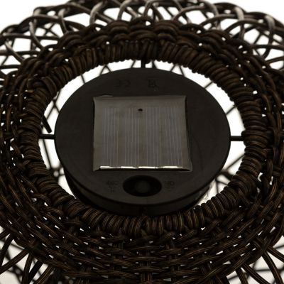 Lampe à poser extérieur solaire Atmosphera IP44 2700W H.32 cm marron