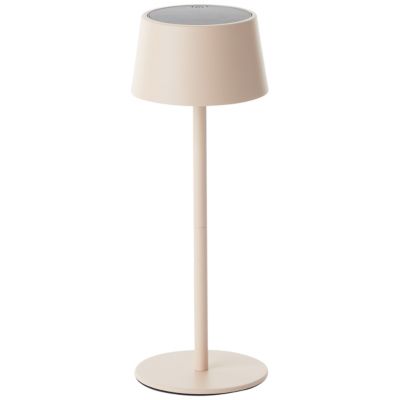 Lampe à poser extérieur solaire rechargeable USB métal beige H.25 cm 2 W IP44 Brilliant Viani