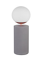 Lampe à poser Gayle céramique finition cuivre Ø16 x H.40,5 cm