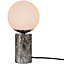 Lampe à poser Gilad effet marbre marron Ø15 x H.29 cm
