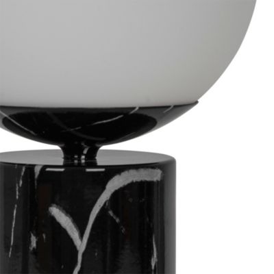 Lampe à poser Gilad effet marbre noir Ø15 x H.29 cm